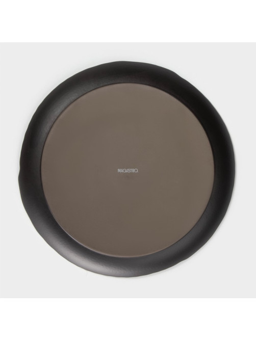 Тарелка Magistro Black style, d=26 см, фарфор, чёрная