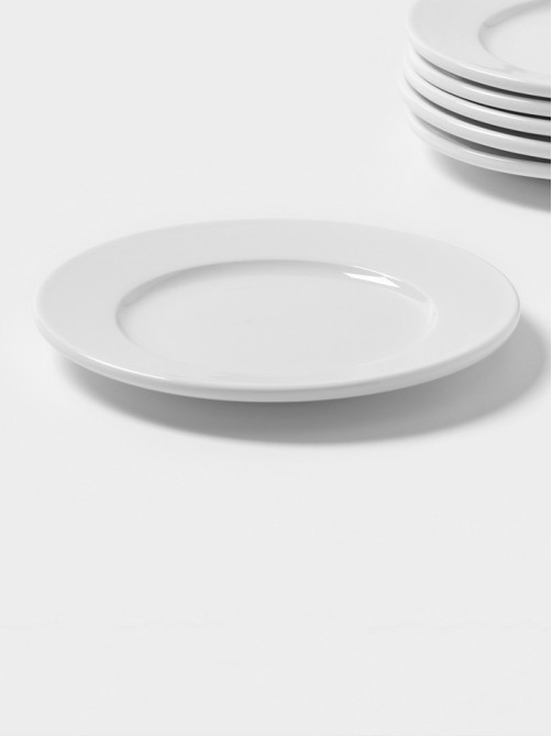 Десертные тарелки Magistro Basic bistro, d=16.5 см, набор 6 шт., фарфор, белые