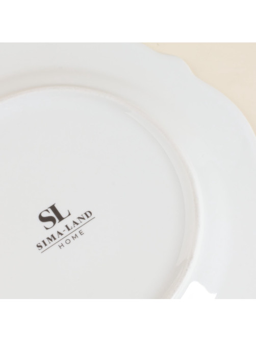 Тарелки SL Home «Аманде», d=21 см, набор 2 шт., фарфор, белые
