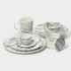 Тарелки Magistro Real Marble, d=21 см, набор 2 шт., фарфор, белые