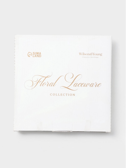 Тарелка десертная WY Floral Laceware, d=20 см, фарфор, белая