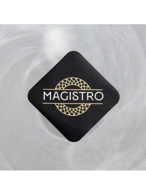 Тарелка обеденная Magistro «Смоук», 26.5×2.6, стекло, белая, прозрачная