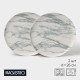 Тарелки Magistro Real Marble, d=26 см, набор 2 шт., фарфор, белые