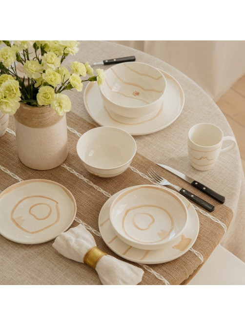 Тарелки глубокие SL Home «Гато», 750 мл, d=18.5 см, набор 2 шт., фарфор, белые