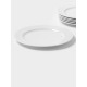 Тарелки Magistro Basic bistro, d=27 см, набор 6 шт., фарфор, белые