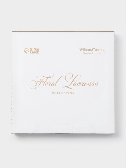 Тарелка обеденная WY Floral Laceware, d=25 см, фарфор, серая