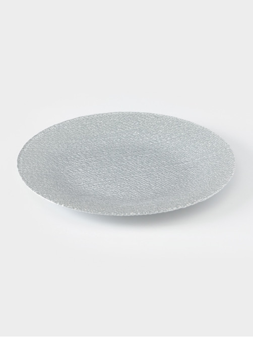 Тарелка подстановочная Magistro Cotton, d=33 см, стекло, серебристая
