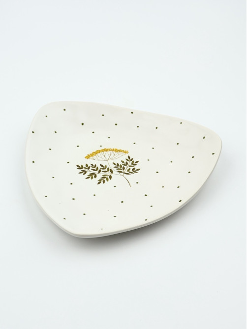 Тарелка керамическая плоская «Флора», 18×18 см, Dolce Ceramo