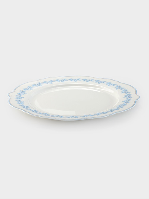 Тарелка WY Royal blue, d=26.5 см, фарфор, белая