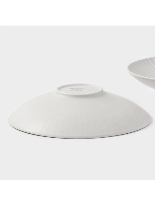 Тарелки Magistro Jarwah Lausanne, 600 мл, 21.5×5 см, глубокие, набор 2 шт., фарфор, серые