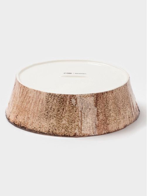 Тарелка глубокая Magistro Wood, 1.95 л, d=23.5 см, фарфор, коричневая