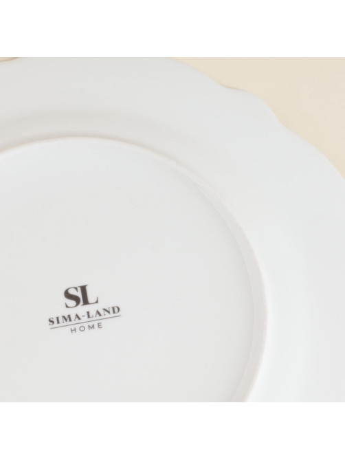 Тарелки SL Home «Аманде», d=27.5 см, набор 2 шт., фарфор, белые