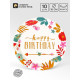 Тарелки одноразовые бумажные Happy birthday, 10 шт.