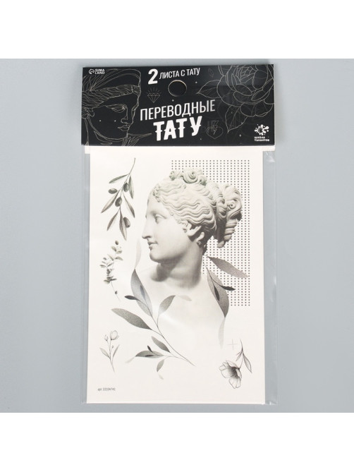 Переводные татуировки «Скульптура», временные, 2 листа, тату — 9 шт.