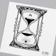 Переводная тату на тело чёрная «Эзотерика. Песочные часы», 6×6 см