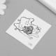 Переводная тату на тело чёрная «Кот с клубком», 6×6 см