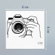 Переводная тату на тело чёрная «Фотик», 6×6 см