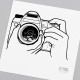 Переводная тату на тело чёрная «Фотик», 6×6 см