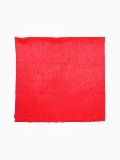 Лоскут ткани длинноворсовый на трикотажной основе, 50×50, цвет красный