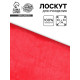 Лоскут ткани длинноворсовый на трикотажной основе, 50×50, цвет красный