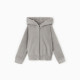 Толстовка для девочки флисовая MINAKU: Fleece Soft, серая, рост 104-110 см