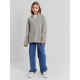 Толстовка флисовая детская MINAKU: Fleece Soft, серая, рост 116-122 см