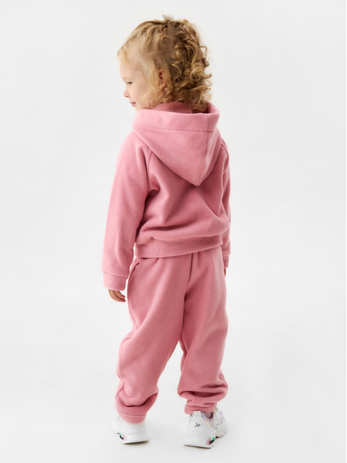 Толстовка для девочки флисовая MINAKU: Fleece Soft, розовая, рост 110-116 см