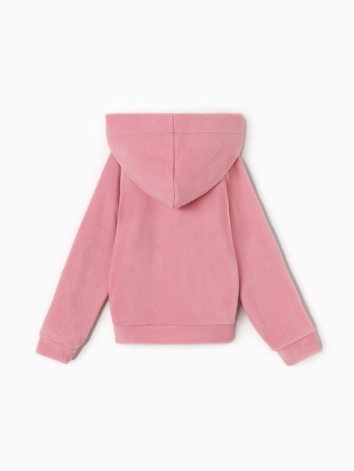 Толстовка для девочки флисовая MINAKU: Fleece Soft, розовая, рост 104-110 см
