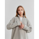 Толстовка флисовая детская MINAKU: Fleece Soft, серая, рост 122-128 см