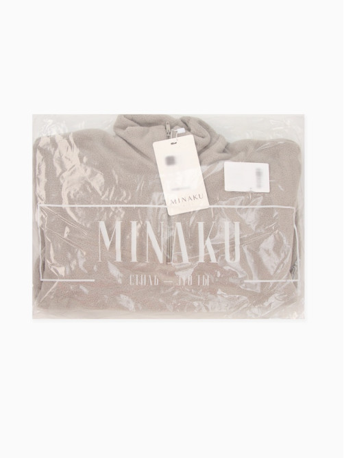 Толстовка флисовая детская MINAKU: Fleece Soft, серая, рост 128-134 см