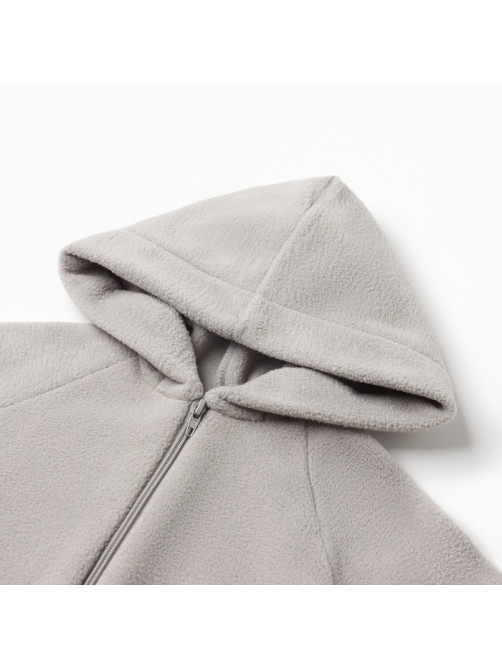 Толстовка для девочки флисовая MINAKU: Fleece Soft, серая, рост 98-104 см