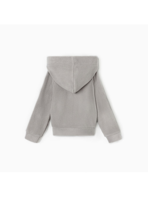 Толстовка для девочки флисовая MINAKU: Fleece Soft, серая, рост 104-110 см