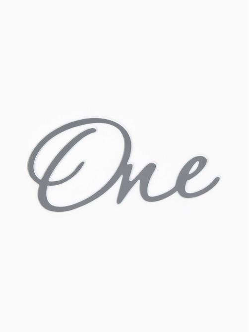 Топпер для торта One, цвет серебро