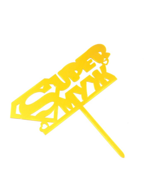 Топпер для торта «Super Муж», золотой