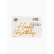 Топпер для торта Happy Birthday, цвет золотой