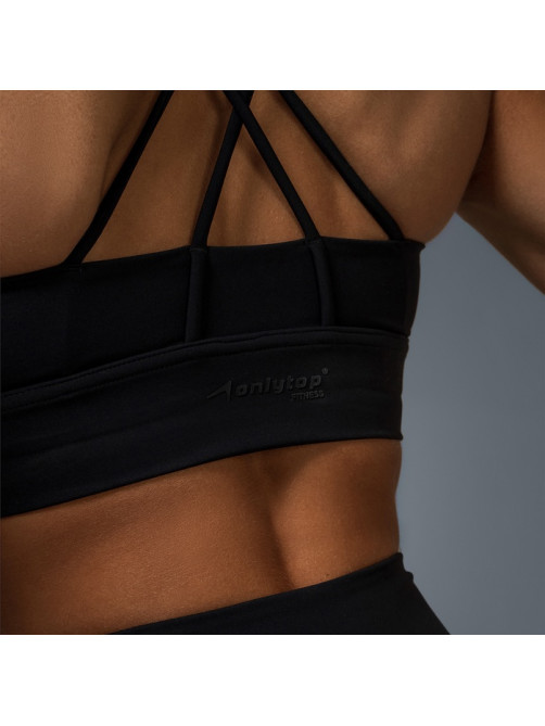 Топ спортивный ONLYTOP Sculpt, размер M, чёрный