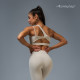 Топ спортивный ONLYTOP Asymmetry, размер 44 (M), бежевый