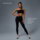 Топ спортивный ONLYTOP Asymmetry, размер M, чёрный