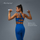 Топ спортивный ONLYTOP Asymmetry, размер 42 (S), синий