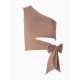 Топ с завязкой на талии женский MINAKU : Casual Collection, бежевый, размер 46