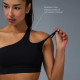 Топ спортивный ONLYTOP Asymmetry, размер M, чёрный