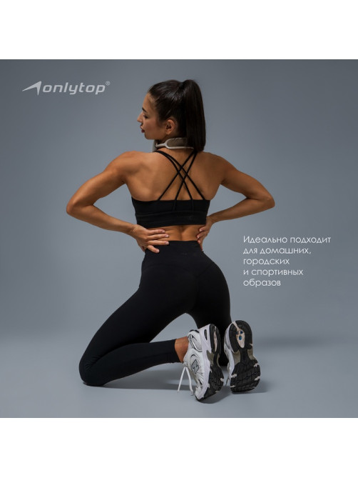 Топ спортивный ONLYTOP Sculpt, размер M, чёрный