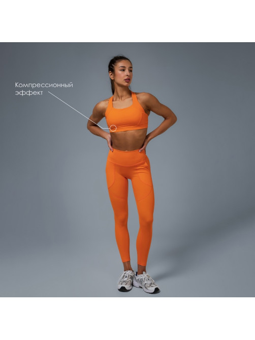 Топ спортивный ONLYTOP Comfort, размер S, оранжевый