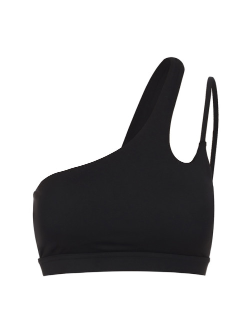 Топ спортивный ONLYTOP Asymmetry, размер M, чёрный