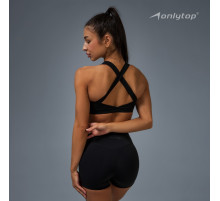 Топ спортивный ONLYTOP Comfort, размер S, чёрный