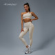 Топ спортивный ONLYTOP Asymmetry, размер 44 (M), бежевый