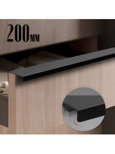 Ручка CAPPIO RT001BL, L=200 мм, м/о 160 мм, цвет черный, 4 шт.