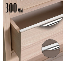 Ручка торцевая CAPPIO RP100CH, L=300 мм, цвет хром, 4 шт.