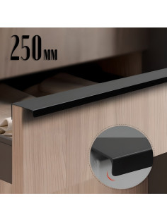 Ручка CAPPIO RT001BL, L=250 мм, м/о 192 мм, цвет черный, 4 шт.