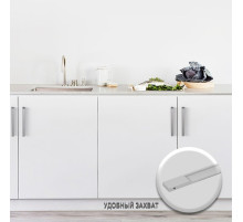 Ручка торцевая CAPPIO RP101CH, м/о 128 мм, цвет матовый хром, 4 шт.